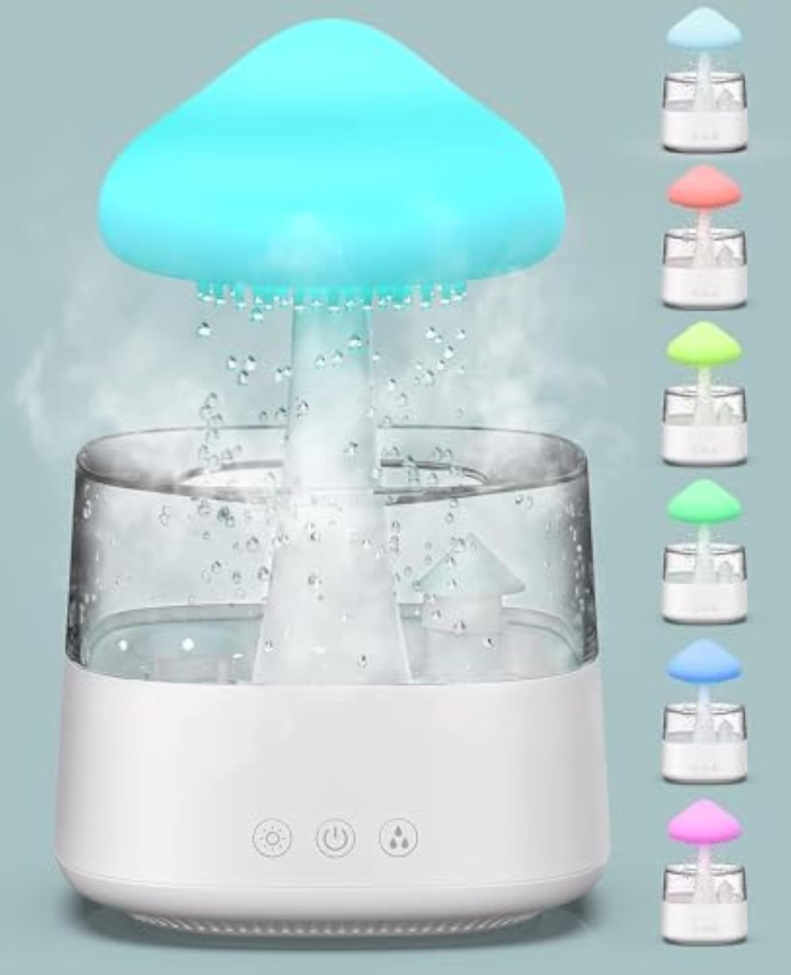 Mushroom Water Drip Aroma Diffuser with Colors